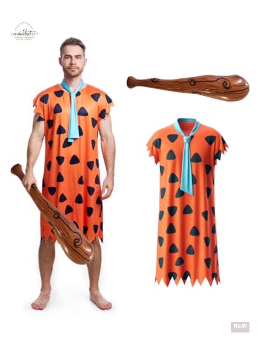 Men's Caveman Halloween Costume Adult Cosplay Party Outfit